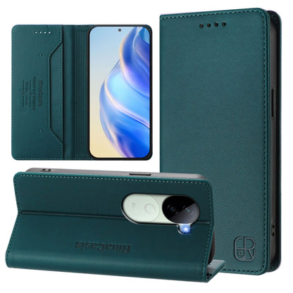 RC01 Dual-Folded Magnetic Suction RFID Leather Phone Case, For vivo X200, For vivo X200 Pro mini, For vivo X200 Pro, For vivo V40 Lite 5G IDN, For vivo V40e 5G India / iQOO Z9s 5G, For vivo V40 5G / V40 Pro 5G Global, For vivo Y300 Pro                 ...