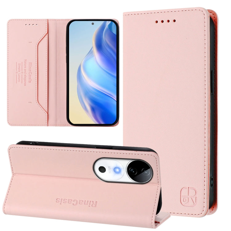 RC01 Dual-Folded Magnetic Suction RFID Leather Phone Case, For vivo X200, For vivo X200 Pro mini, For vivo X200 Pro, For vivo V40 Lite 5G IDN, For vivo V40e 5G India / iQOO Z9s 5G, For vivo V40 5G / V40 Pro 5G Global, For vivo Y300 Pro                 ...