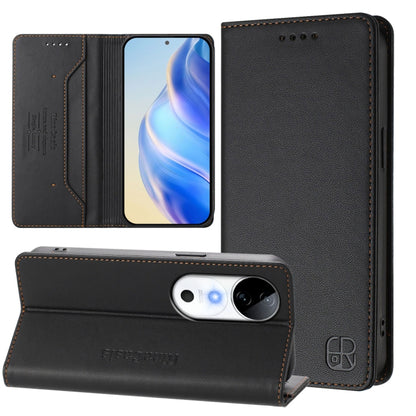 RC01 Dual-Folded Magnetic Suction RFID Leather Phone Case, For vivo X200, For vivo X200 Pro mini, For vivo X200 Pro, For vivo V40 Lite 5G IDN, For vivo V40e 5G India / iQOO Z9s 5G, For vivo V40 5G / V40 Pro 5G Global, For vivo Y300 Pro                 ...