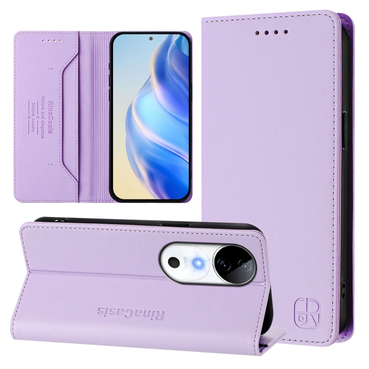 RC01 Dual-Folded Magnetic Suction RFID Leather Phone Case, For vivo X200, For vivo X200 Pro mini, For vivo X200 Pro, For vivo V40 Lite 5G IDN, For vivo V40e 5G India / iQOO Z9s 5G, For vivo V40 5G / V40 Pro 5G Global, For vivo Y300 Pro                 ...