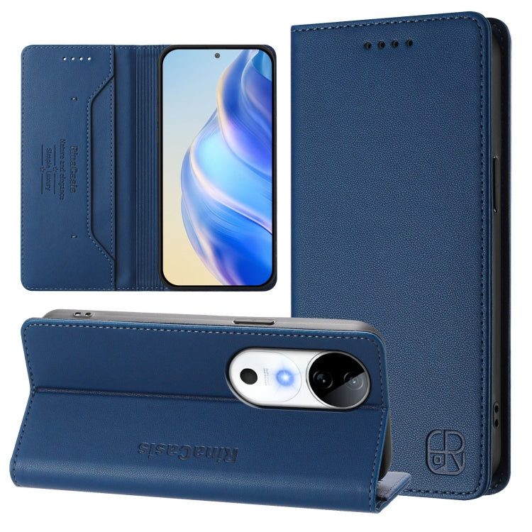 RC01 Dual-Folded Magnetic Suction RFID Leather Phone Case, For vivo X200, For vivo X200 Pro mini, For vivo X200 Pro, For vivo V40 Lite 5G IDN, For vivo V40e 5G India / iQOO Z9s 5G, For vivo V40 5G / V40 Pro 5G Global, For vivo Y300 Pro                 ...