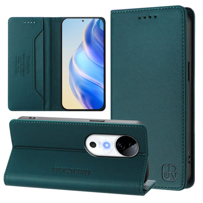RC01 Dual-Folded Magnetic Suction RFID Leather Phone Case, For vivo X200, For vivo X200 Pro mini, For vivo X200 Pro, For vivo V40 Lite 5G IDN, For vivo V40e 5G India / iQOO Z9s 5G, For vivo V40 5G / V40 Pro 5G Global, For vivo Y300 Pro                 ...