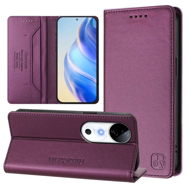 RC01 Dual-Folded Magnetic Suction RFID Leather Phone Case, For vivo X200, For vivo X200 Pro mini, For vivo X200 Pro, For vivo V40 Lite 5G IDN, For vivo V40e 5G India / iQOO Z9s 5G, For vivo V40 5G / V40 Pro 5G Global, For vivo Y300 Pro                 ...