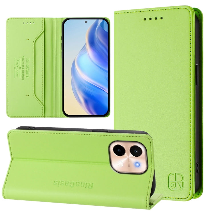 RC01 Dual-Folded Magnetic Suction RFID Leather Phone Case, For vivo X200, For vivo X200 Pro mini, For vivo X200 Pro, For vivo V40 Lite 5G IDN, For vivo V40e 5G India / iQOO Z9s 5G, For vivo V40 5G / V40 Pro 5G Global, For vivo Y300 Pro                 ...