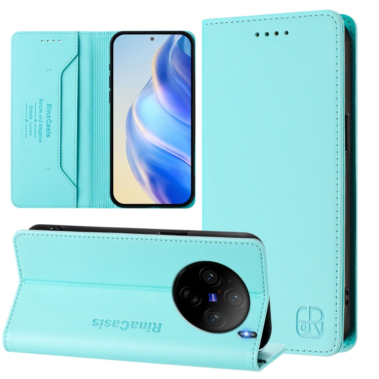 RC01 Dual-Folded Magnetic Suction RFID Leather Phone Case, For vivo X100s 5G, For vivo Y03 4G Global / Y18 4G, For vivo Y38 5G / Y200i / T3x Global, For vivo iQOO Z9x, For vivo iQOO Z9 5G / Z9 Turbo 5G, For vivo Y100 5G IDN / Y200e 5G                  ...
