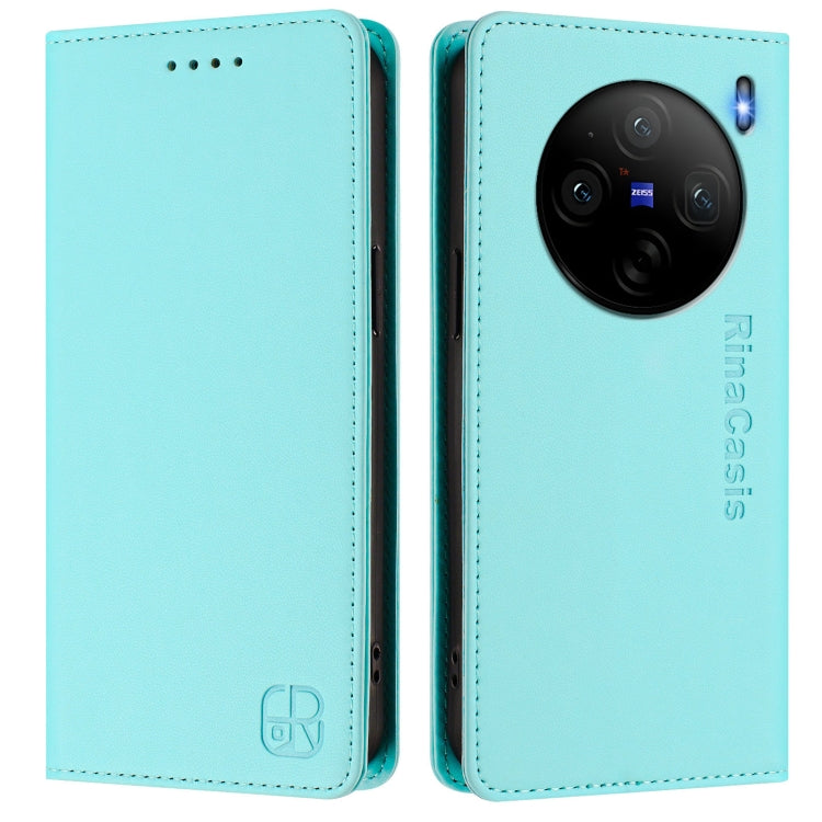 RC01 Dual-Folded Magnetic Suction RFID Leather Phone Case, For vivo X100s 5G, For vivo Y03 4G Global / Y18 4G, For vivo Y38 5G / Y200i / T3x Global, For vivo iQOO Z9x, For vivo iQOO Z9 5G / Z9 Turbo 5G, For vivo Y100 5G IDN / Y200e 5G                  ...