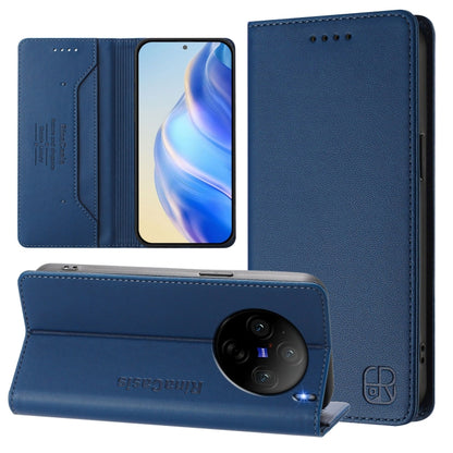 RC01 Dual-Folded Magnetic Suction RFID Leather Phone Case, For vivo X100s 5G, For vivo Y03 4G Global / Y18 4G, For vivo Y38 5G / Y200i / T3x Global, For vivo iQOO Z9x, For vivo iQOO Z9 5G / Z9 Turbo 5G, For vivo Y100 5G IDN / Y200e 5G                  ...