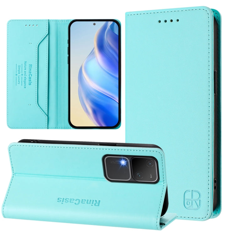 RC01 Dual-Folded Magnetic Suction RFID Leather Phone Case, For vivo X100s 5G, For vivo Y03 4G Global / Y18 4G, For vivo Y38 5G / Y200i / T3x Global, For vivo iQOO Z9x, For vivo iQOO Z9 5G / Z9 Turbo 5G, For vivo Y100 5G IDN / Y200e 5G                  ...