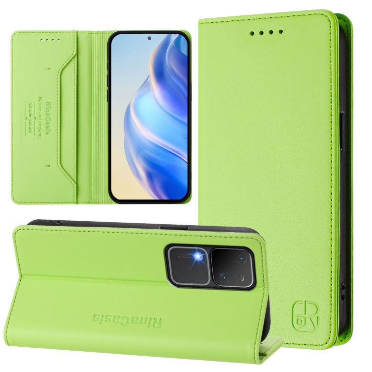 RC01 Dual-Folded Magnetic Suction RFID Leather Phone Case, For vivo X100s 5G, For vivo Y03 4G Global / Y18 4G, For vivo Y38 5G / Y200i / T3x Global, For vivo iQOO Z9x, For vivo iQOO Z9 5G / Z9 Turbo 5G, For vivo Y100 5G IDN / Y200e 5G                  ...