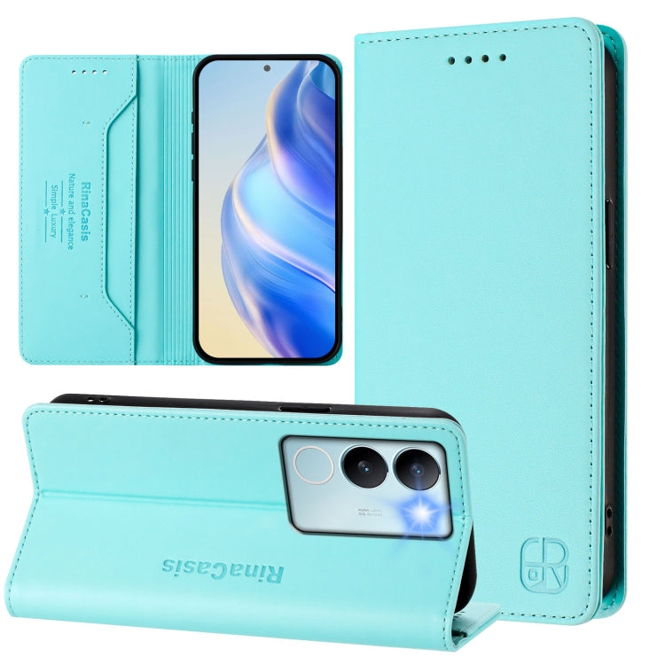 RC01 Dual-Folded Magnetic Suction RFID Leather Phone Case, For vivo X100s 5G, For vivo Y03 4G Global / Y18 4G, For vivo Y38 5G / Y200i / T3x Global, For vivo iQOO Z9x, For vivo iQOO Z9 5G / Z9 Turbo 5G, For vivo Y100 5G IDN / Y200e 5G                  ...