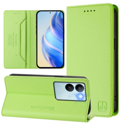 RC01 Dual-Folded Magnetic Suction RFID Leather Phone Case, For vivo X100s 5G, For vivo Y03 4G Global / Y18 4G, For vivo Y38 5G / Y200i / T3x Global, For vivo iQOO Z9x, For vivo iQOO Z9 5G / Z9 Turbo 5G, For vivo Y100 5G IDN / Y200e 5G                  ...