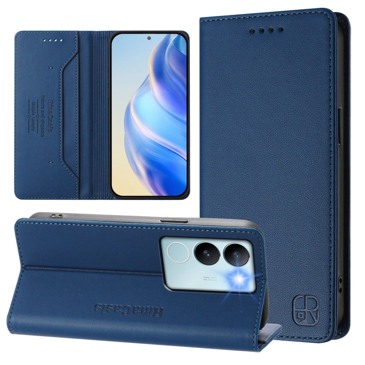 RC01 Dual-Folded Magnetic Suction RFID Leather Phone Case, For vivo X100s 5G, For vivo Y03 4G Global / Y18 4G, For vivo Y38 5G / Y200i / T3x Global, For vivo iQOO Z9x, For vivo iQOO Z9 5G / Z9 Turbo 5G, For vivo Y100 5G IDN / Y200e 5G                  ...