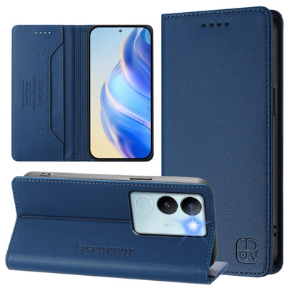 RC01 Dual-Folded Magnetic Suction RFID Leather Phone Case, For vivo X100s 5G, For vivo Y03 4G Global / Y18 4G, For vivo Y38 5G / Y200i / T3x Global, For vivo iQOO Z9x, For vivo iQOO Z9 5G / Z9 Turbo 5G, For vivo Y100 5G IDN / Y200e 5G                  ...