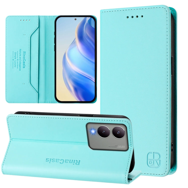 RC01 Dual-Folded Magnetic Suction RFID Leather Phone Case, For vivo X100s 5G, For vivo Y03 4G Global / Y18 4G, For vivo Y38 5G / Y200i / T3x Global, For vivo iQOO Z9x, For vivo iQOO Z9 5G / Z9 Turbo 5G, For vivo Y100 5G IDN / Y200e 5G                  ...