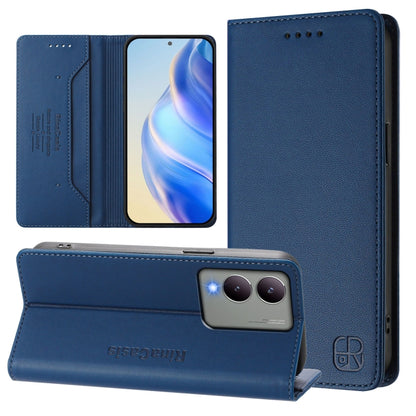 RC01 Dual-Folded Magnetic Suction RFID Leather Phone Case, For vivo X100s 5G, For vivo Y03 4G Global / Y18 4G, For vivo Y38 5G / Y200i / T3x Global, For vivo iQOO Z9x, For vivo iQOO Z9 5G / Z9 Turbo 5G, For vivo Y100 5G IDN / Y200e 5G                  ...