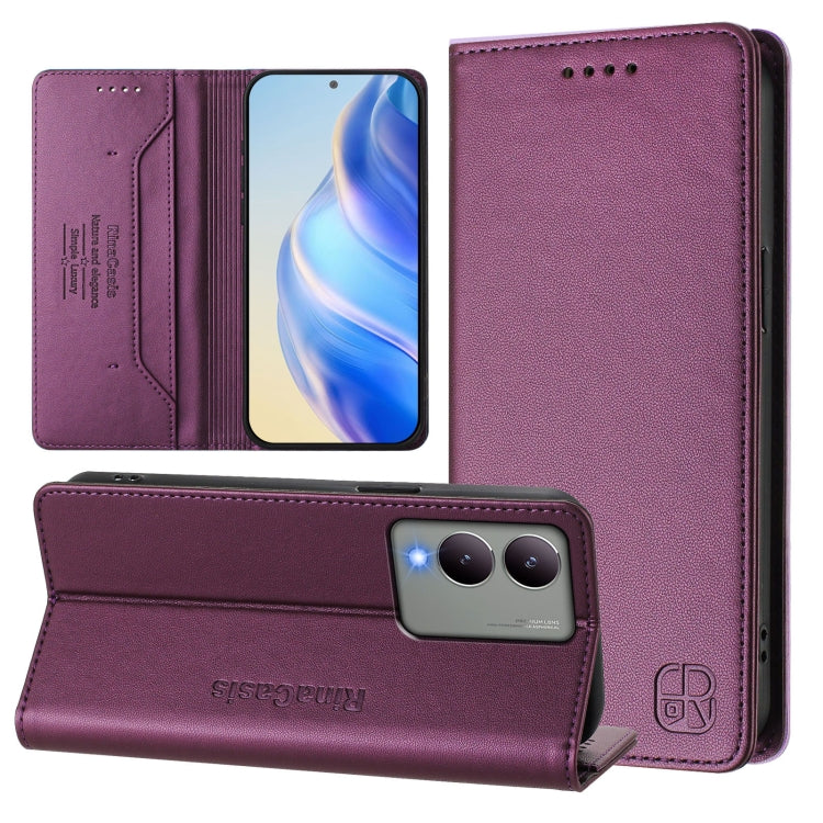 RC01 Dual-Folded Magnetic Suction RFID Leather Phone Case, For vivo X100s 5G, For vivo Y03 4G Global / Y18 4G, For vivo Y38 5G / Y200i / T3x Global, For vivo iQOO Z9x, For vivo iQOO Z9 5G / Z9 Turbo 5G, For vivo Y100 5G IDN / Y200e 5G                  ...