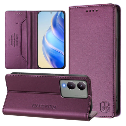 RC01 Dual-Folded Magnetic Suction RFID Leather Phone Case, For vivo X100s 5G, For vivo Y03 4G Global / Y18 4G, For vivo Y38 5G / Y200i / T3x Global, For vivo iQOO Z9x, For vivo iQOO Z9 5G / Z9 Turbo 5G, For vivo Y100 5G IDN / Y200e 5G                  ...