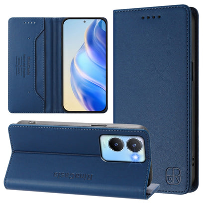 RC01 Dual-Folded Magnetic Suction RFID Leather Phone Case, For vivo Y36 4G / 5G Global, For vivo Y78+ 5G / Y78 5G Global, For vivo Y56 5G / Y16 / Y02s 4G Global, For vivo Y100 5G Global, For vivo V27 5G / V27 Pro Global, For vivo V27e 4G / T2 4G Global...