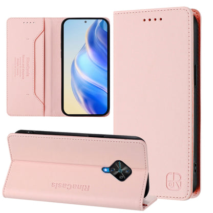 RC01 Dual-Folded Magnetic Suction RFID Leather Phone Case, For vivo V20 / V21e 4G / Y73 2021, For vivo Y31 4G 2021 India / Y53s, For vivo Y52s 5G / Y72 5G India, For vivo Y30 4G Global, For vivo Y27 4G 2023 Global