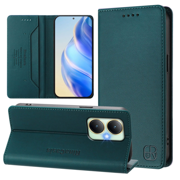 RC01 Dual-Folded Magnetic Suction RFID Leather Phone Case, For vivo V20 / V21e 4G / Y73 2021, For vivo Y31 4G 2021 India / Y53s, For vivo Y52s 5G / Y72 5G India, For vivo Y30 4G Global, For vivo Y27 4G 2023 Global