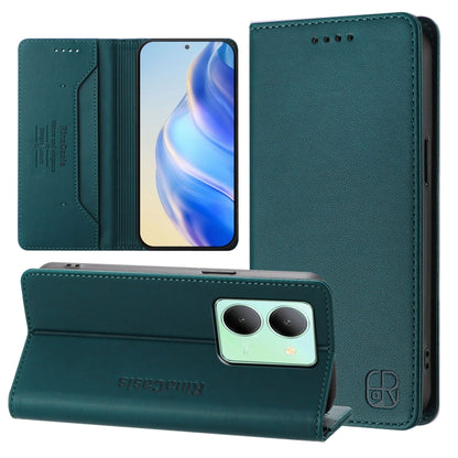 RC01 Dual-Folded Magnetic Suction RFID Leather Phone Case, For vivo Y36 4G / 5G Global, For vivo Y78+ 5G / Y78 5G Global, For vivo Y56 5G / Y16 / Y02s 4G Global, For vivo Y100 5G Global, For vivo V27 5G / V27 Pro Global, For vivo V27e 4G / T2 4G Global...