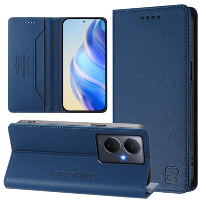 RC01 Dual-Folded Magnetic Suction RFID Leather Phone Case, For vivo Y36 4G / 5G Global, For vivo Y78+ 5G / Y78 5G Global, For vivo Y56 5G / Y16 / Y02s 4G Global, For vivo Y100 5G Global, For vivo V27 5G / V27 Pro Global, For vivo V27e 4G / T2 4G Global...