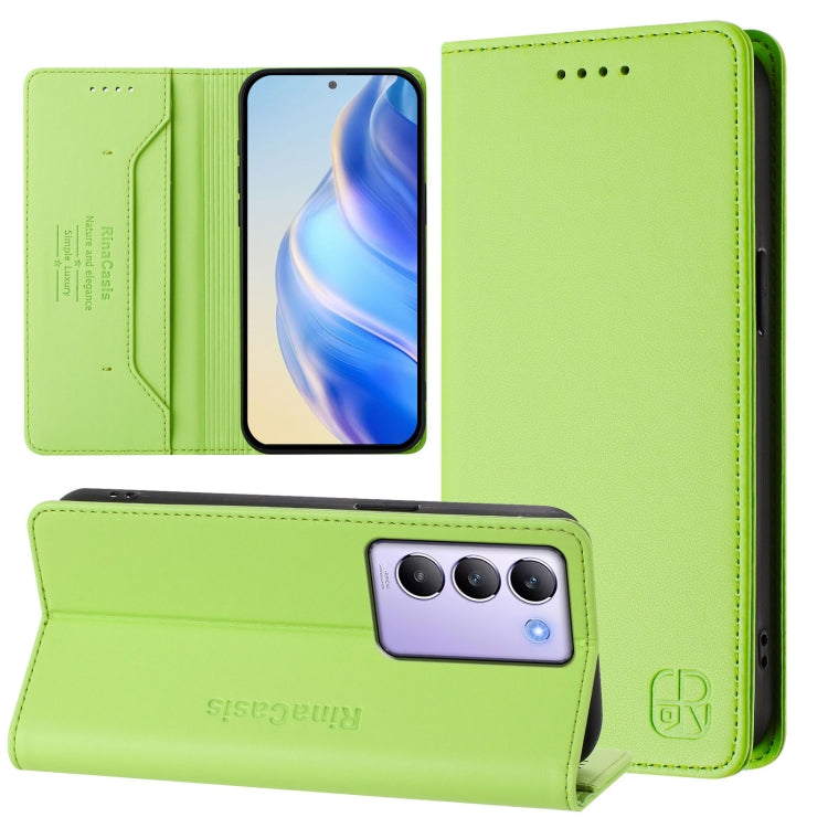 RC01 Dual-Folded Magnetic Suction RFID Leather Phone Case, For vivo X100s 5G, For vivo Y03 4G Global / Y18 4G, For vivo Y38 5G / Y200i / T3x Global, For vivo iQOO Z9x, For vivo iQOO Z9 5G / Z9 Turbo 5G, For vivo Y100 5G IDN / Y200e 5G                  ...