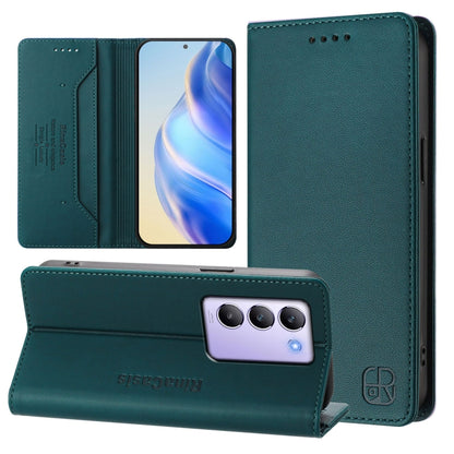 RC01 Dual-Folded Magnetic Suction RFID Leather Phone Case, For vivo X100s 5G, For vivo Y03 4G Global / Y18 4G, For vivo Y38 5G / Y200i / T3x Global, For vivo iQOO Z9x, For vivo iQOO Z9 5G / Z9 Turbo 5G, For vivo Y100 5G IDN / Y200e 5G                  ...