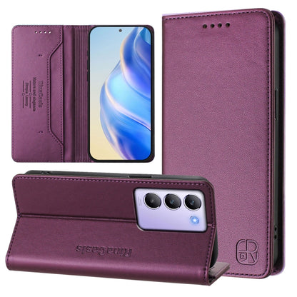 RC01 Dual-Folded Magnetic Suction RFID Leather Phone Case, For vivo X100s 5G, For vivo Y03 4G Global / Y18 4G, For vivo Y38 5G / Y200i / T3x Global, For vivo iQOO Z9x, For vivo iQOO Z9 5G / Z9 Turbo 5G, For vivo Y100 5G IDN / Y200e 5G                  ...