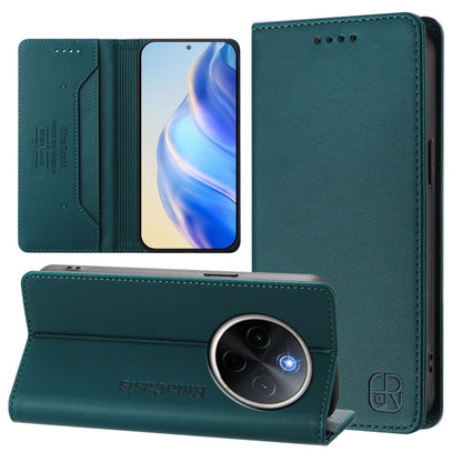 RC01 Dual-Folded Magnetic Suction RFID Leather Phone Case, For vivo X200, For vivo X200 Pro mini, For vivo X200 Pro, For vivo V40 Lite 5G IDN, For vivo V40e 5G India / iQOO Z9s 5G, For vivo V40 5G / V40 Pro 5G Global, For vivo Y300 Pro                 ...