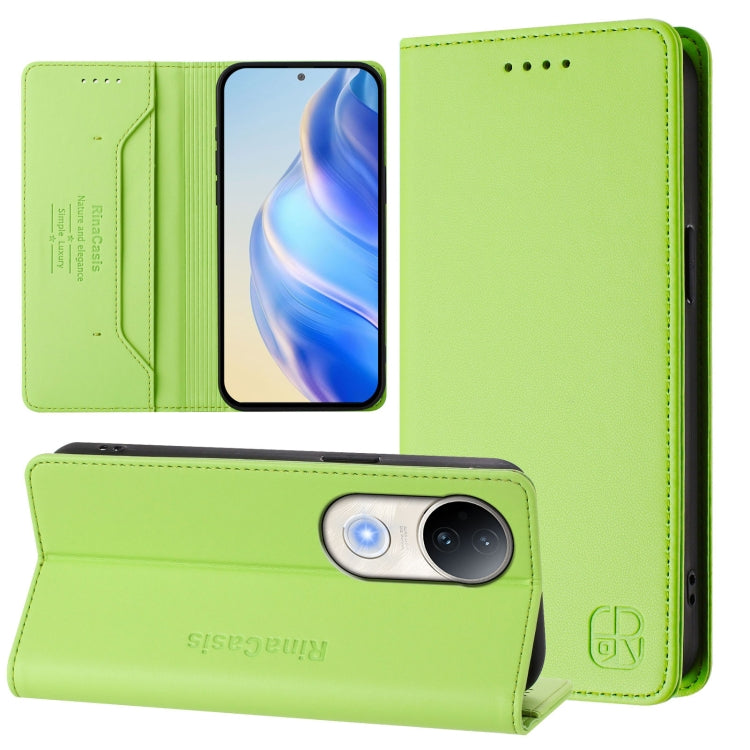 RC01 Dual-Folded Magnetic Suction RFID Leather Phone Case, For vivo S30 Pro mini, For vivo S30, For vivo Y39 5G Global, For vivo V50 Lite 5G, For vivo Y29s 5G / Y04 4G Global, For vivo Y29 4G Global, For vivo V50 5G Global, For vivo S20 5G             ...