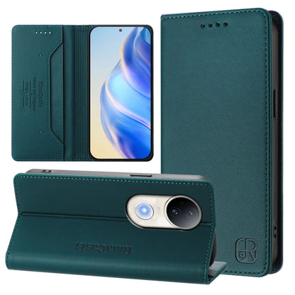 RC01 Dual-Folded Magnetic Suction RFID Leather Phone Case, For vivo S30 Pro mini, For vivo S30, For vivo Y39 5G Global, For vivo V50 Lite 5G, For vivo Y29s 5G / Y04 4G Global, For vivo Y29 4G Global, For vivo V50 5G Global, For vivo S20 5G             ...