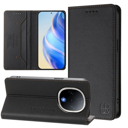 RC01 Dual-Folded Magnetic Suction RFID Leather Phone Case, For vivo S30 Pro mini, For vivo S30, For vivo Y39 5G Global, For vivo V50 Lite 5G, For vivo Y29s 5G / Y04 4G Global, For vivo Y29 4G Global, For vivo V50 5G Global, For vivo S20 5G             ...