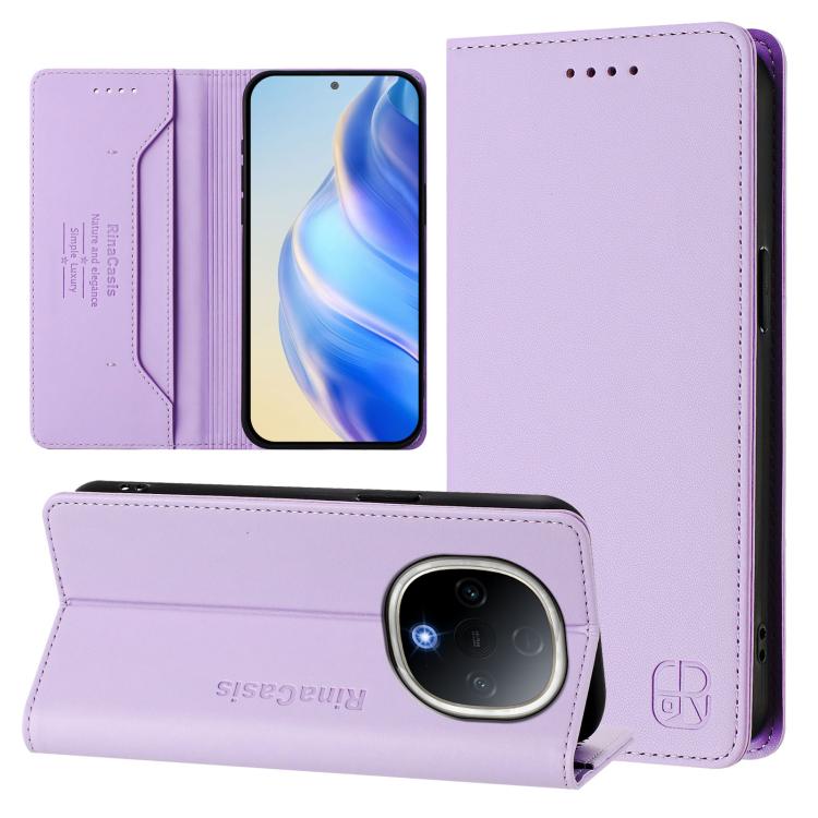 RC01 Dual-Folded Magnetic Suction RFID Leather Phone Case, For vivo S30 Pro mini, For vivo S30, For vivo Y39 5G Global, For vivo V50 Lite 5G, For vivo Y29s 5G / Y04 4G Global, For vivo Y29 4G Global, For vivo V50 5G Global, For vivo S20 5G             ...