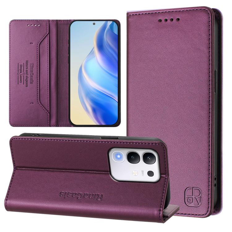 RC01 Dual-Folded Magnetic Suction RFID Leather Phone Case, For vivo S30 Pro mini, For vivo S30, For vivo Y39 5G Global, For vivo V50 Lite 5G, For vivo Y29s 5G / Y04 4G Global, For vivo Y29 4G Global, For vivo V50 5G Global, For vivo S20 5G             ...
