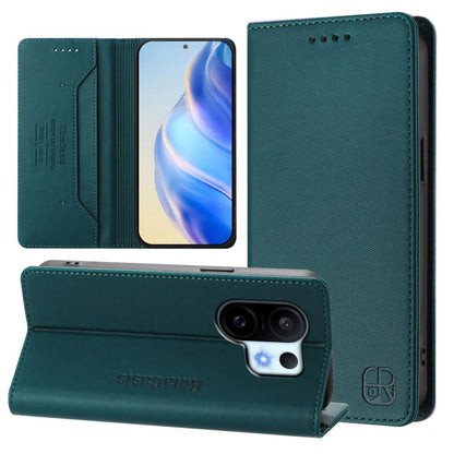 RC01 Dual-Folded Magnetic Suction RFID Leather Phone Case, For vivo S30 Pro mini, For vivo S30, For vivo Y39 5G Global, For vivo V50 Lite 5G, For vivo Y29s 5G / Y04 4G Global, For vivo Y29 4G Global, For vivo V50 5G Global, For vivo S20 5G             ...
