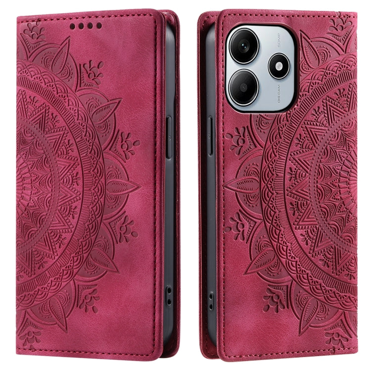Totem Embossed Magnetic Leather Phone Case, For Redmi Note 17 5G/4G 169.7mm, For Redmi Note 17 Pro+ 5G Global 163.4mm, For Redmi 17 5G/4G Global 170mm, For Redmi Note 14 4G EU 164.84mm, For Redmi Note 14 Pro 4G, For Xiaomi Redmi Note 14 5G