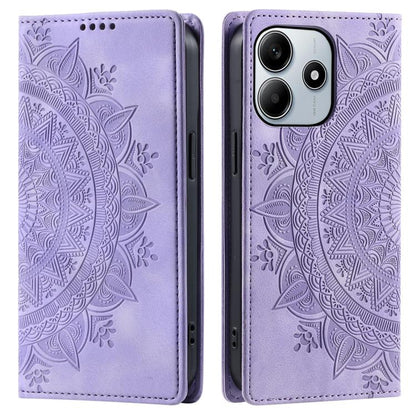 Totem Embossed Magnetic Leather Phone Case, For Redmi Note 17 5G/4G 169.7mm, For Redmi Note 17 Pro+ 5G Global 163.4mm, For Redmi 17 5G/4G Global 170mm, For Redmi Note 14 4G EU 164.84mm, For Redmi Note 14 Pro 4G, For Xiaomi Redmi Note 14 5G
