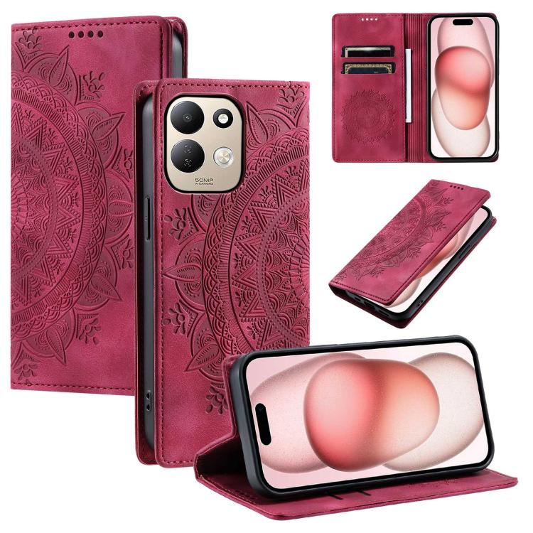 Totem Embossed Magnetic Leather Phone Case, For Redmi Note 17 5G/4G 169.7mm, For Redmi Note 17 Pro+ 5G Global 163.4mm, For Redmi 17 5G/4G Global 170mm, For Redmi Note 14 4G EU 164.84mm, For Redmi Note 14 Pro 4G, For Xiaomi Redmi Note 14 5G