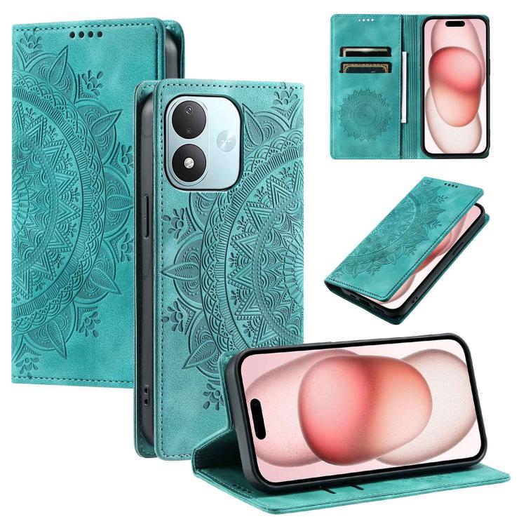 Totem Embossed Magnetic Leather Phone Case, For Redmi Note 17 5G/4G 169.7mm, For Redmi Note 17 Pro+ 5G Global 163.4mm, For Redmi 17 5G/4G Global 170mm, For Redmi Note 14 4G EU 164.84mm, For Redmi Note 14 Pro 4G, For Xiaomi Redmi Note 14 5G