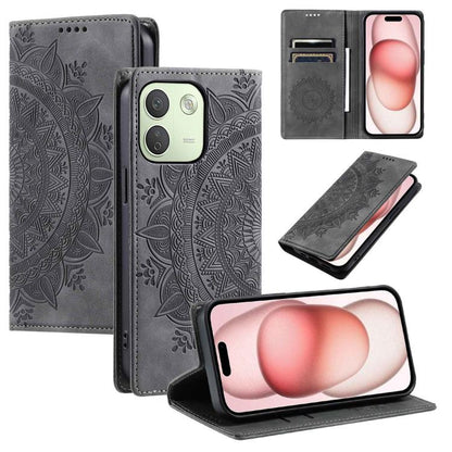Totem Embossed Magnetic Leather Phone Case, For Redmi Note 17 5G/4G 169.7mm, For Redmi Note 17 Pro+ 5G Global 163.4mm, For Redmi 17 5G/4G Global 170mm, For Redmi Note 14 4G EU 164.84mm, For Redmi Note 14 Pro 4G, For Xiaomi Redmi Note 14 5G