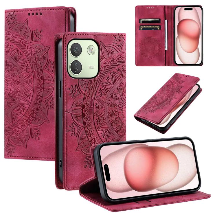 Totem Embossed Magnetic Leather Phone Case, For Redmi Note 17 5G/4G 169.7mm, For Redmi Note 17 Pro+ 5G Global 163.4mm, For Redmi 17 5G/4G Global 170mm, For Redmi Note 14 4G EU 164.84mm, For Redmi Note 14 Pro 4G, For Xiaomi Redmi Note 14 5G