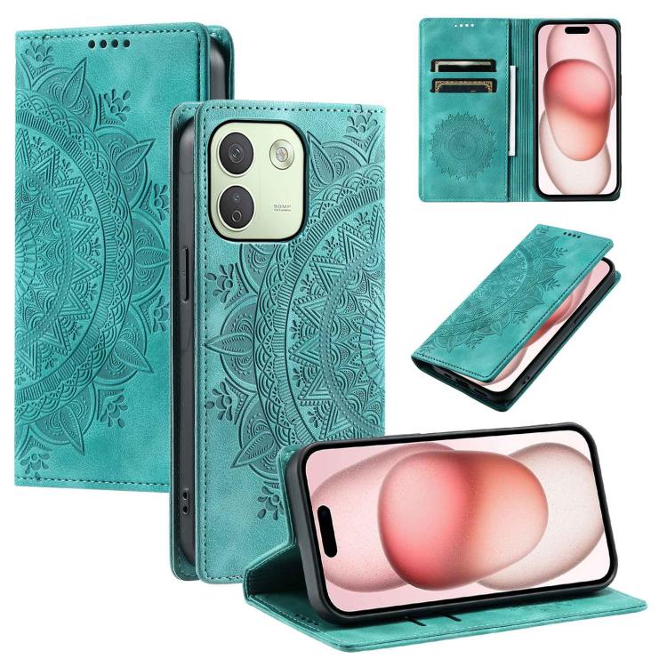 Totem Embossed Magnetic Leather Phone Case, For Redmi Note 17 5G/4G 169.7mm, For Redmi Note 17 Pro+ 5G Global 163.4mm, For Redmi 17 5G/4G Global 170mm, For Redmi Note 14 4G EU 164.84mm, For Redmi Note 14 Pro 4G, For Xiaomi Redmi Note 14 5G