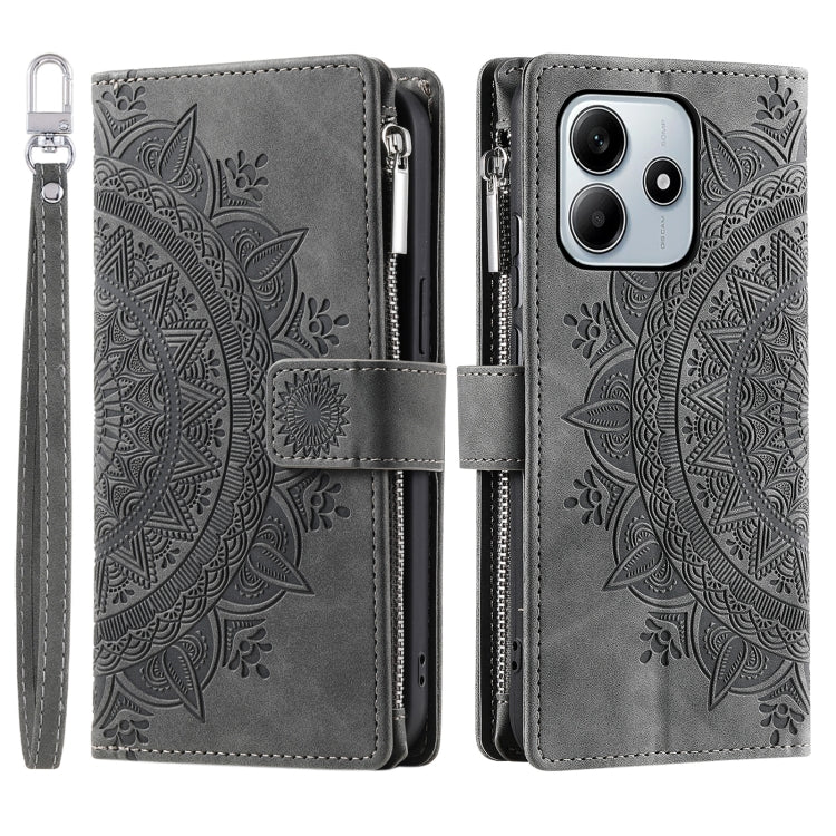 Multi-Card Totem Zipper Leather Phone Case, For Redmi Note 17 5G/4G 169.7mm, For Redmi Note 17 Pro+ 5G Global 163.4, For Redmi 17 5G/4G Global 170mm, For Redmi Note 14 4G EU 164.84mm, For Redmi Note 14 Pro 4G, For Xiaomi Redmi Note 14 5G