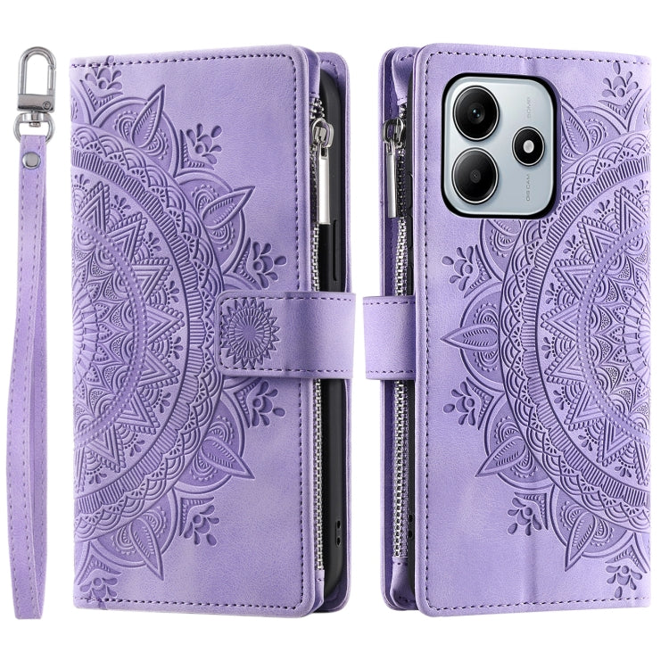 Multi-Card Totem Zipper Leather Phone Case, For Redmi Note 17 5G/4G 169.7mm, For Redmi Note 17 Pro+ 5G Global 163.4, For Redmi 17 5G/4G Global 170mm, For Redmi Note 14 4G EU 164.84mm, For Redmi Note 14 Pro 4G, For Xiaomi Redmi Note 14 5G