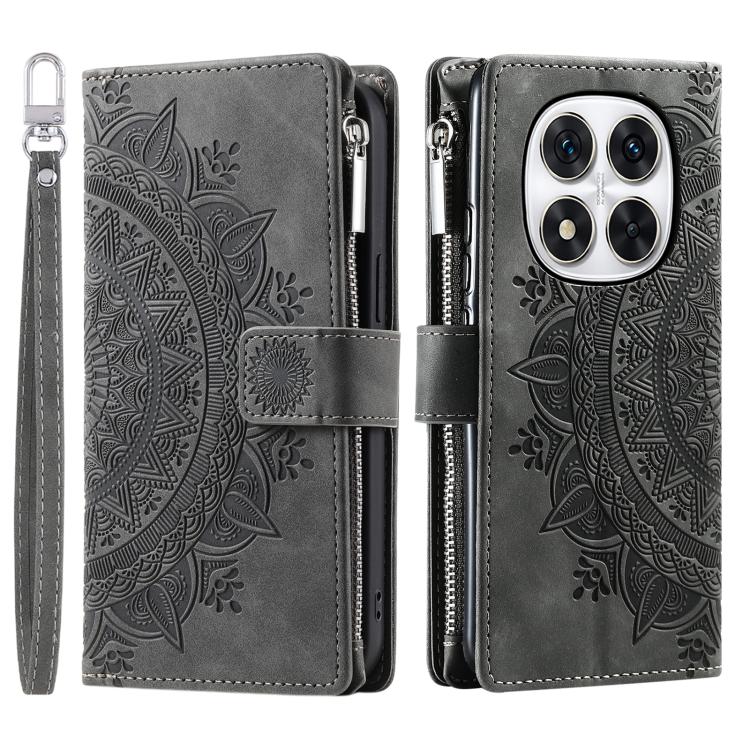 Multi-Card Totem Zipper Leather Phone Case, For Redmi Note 17 5G/4G 169.7mm, For Redmi Note 17 Pro+ 5G Global 163.4, For Redmi 17 5G/4G Global 170mm, For Redmi Note 14 4G EU 164.84mm, For Redmi Note 14 Pro 4G, For Xiaomi Redmi Note 14 5G
