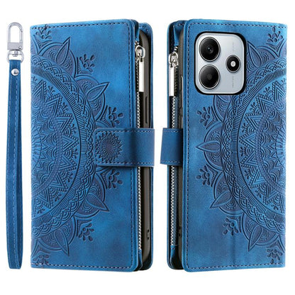 Multi-Card Totem Zipper Leather Phone Case, For Redmi Note 17 5G/4G 169.7mm, For Redmi Note 17 Pro+ 5G Global 163.4, For Redmi 17 5G/4G Global 170mm, For Redmi Note 14 4G EU 164.84mm, For Redmi Note 14 Pro 4G, For Xiaomi Redmi Note 14 5G