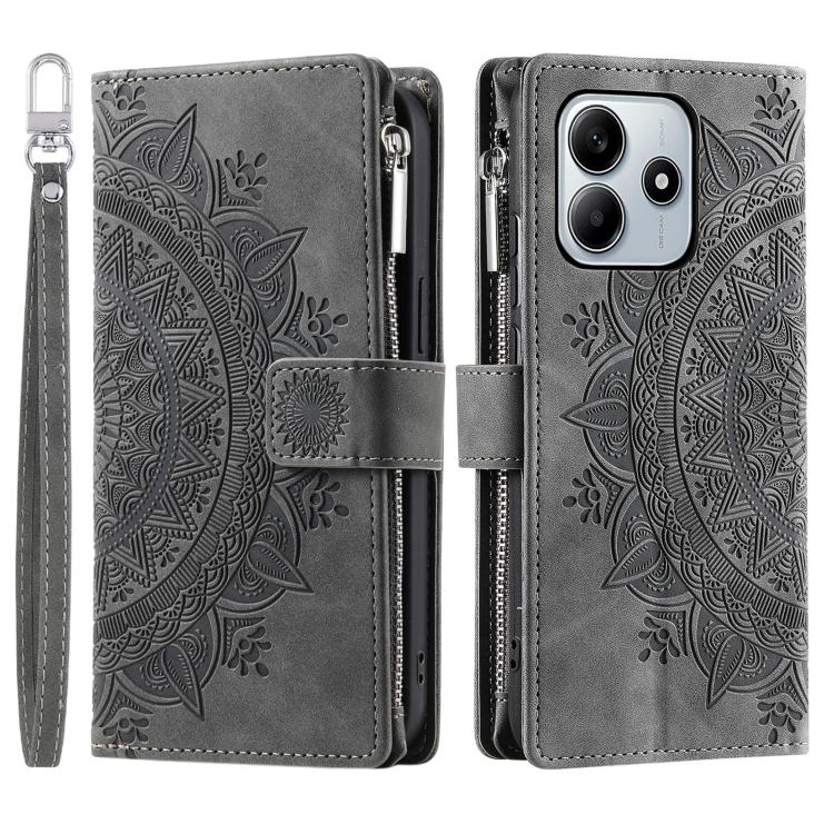 Multi-Card Totem Zipper Leather Phone Case, For Redmi Note 17 5G/4G 169.7mm, For Redmi Note 17 Pro+ 5G Global 163.4, For Redmi 17 5G/4G Global 170mm, For Redmi Note 14 4G EU 164.84mm, For Redmi Note 14 Pro 4G, For Xiaomi Redmi Note 14 5G