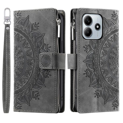 Multi-Card Totem Zipper Leather Phone Case, For Redmi Note 17 5G/4G 169.7mm, For Redmi Note 17 Pro+ 5G Global 163.4, For Redmi 17 5G/4G Global 170mm, For Redmi Note 14 4G EU 164.84mm, For Redmi Note 14 Pro 4G, For Xiaomi Redmi Note 14 5G