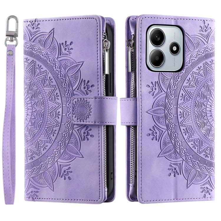 Multi-Card Totem Zipper Leather Phone Case, For Redmi Note 17 5G/4G 169.7mm, For Redmi Note 17 Pro+ 5G Global 163.4, For Redmi 17 5G/4G Global 170mm, For Redmi Note 14 4G EU 164.84mm, For Redmi Note 14 Pro 4G, For Xiaomi Redmi Note 14 5G